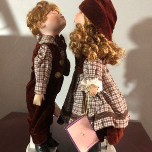Goldenvale Collections 14" Porcelain Kissing Dolls